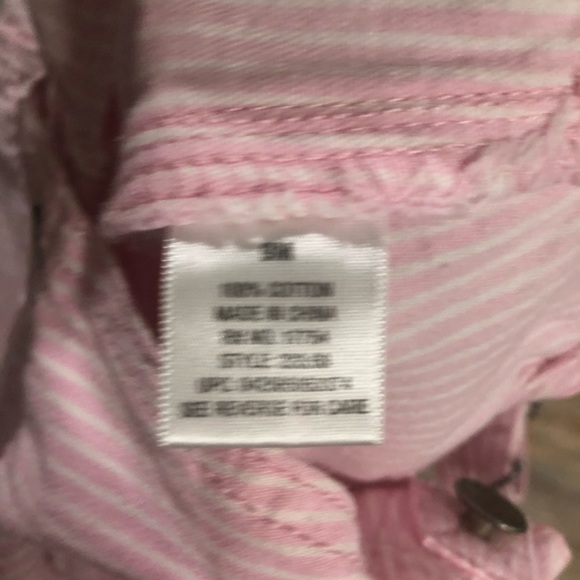 Pink and White Stripe Overalls Lakin McKey Girl - Picture 7 of 7